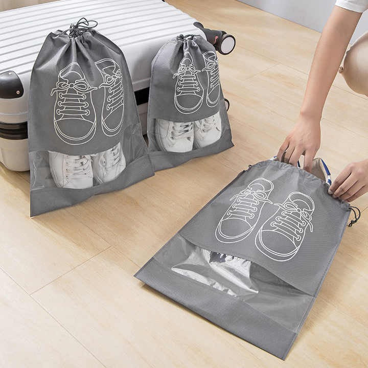 Shoe Storage Bags Non-Woven Travel Shoe Organizers Pack of 10