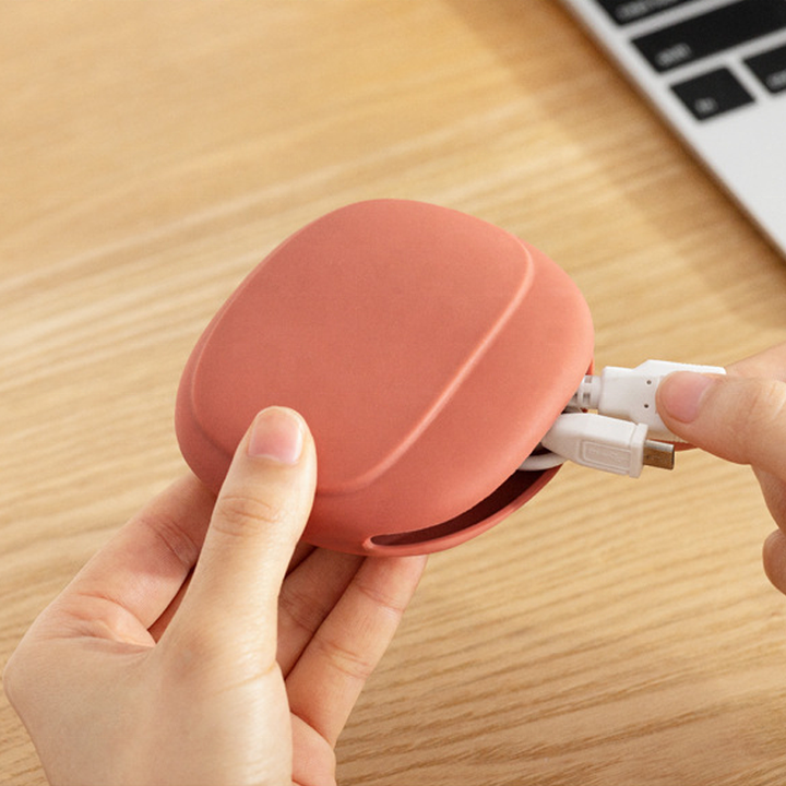 Portable Silicone Earphone and Cable Organizer Case