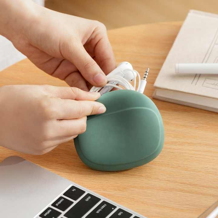 Portable Silicone Earphone and Cable Organizer Case