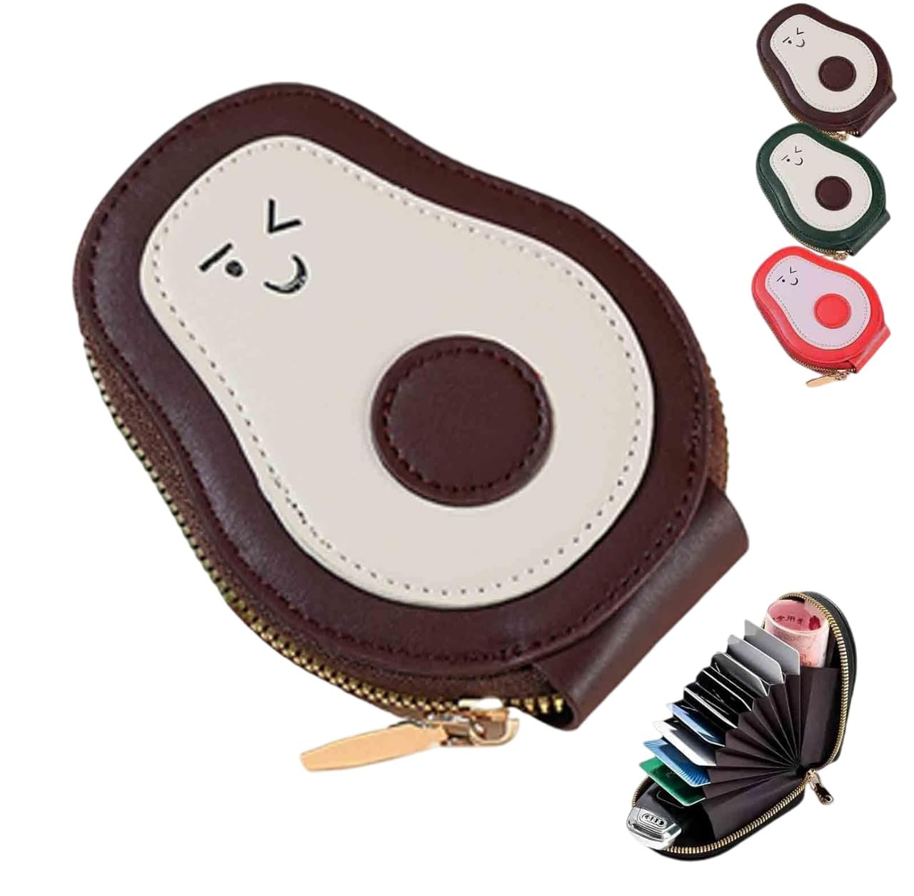 Avocado Shaped Card Holder & Coin Purse