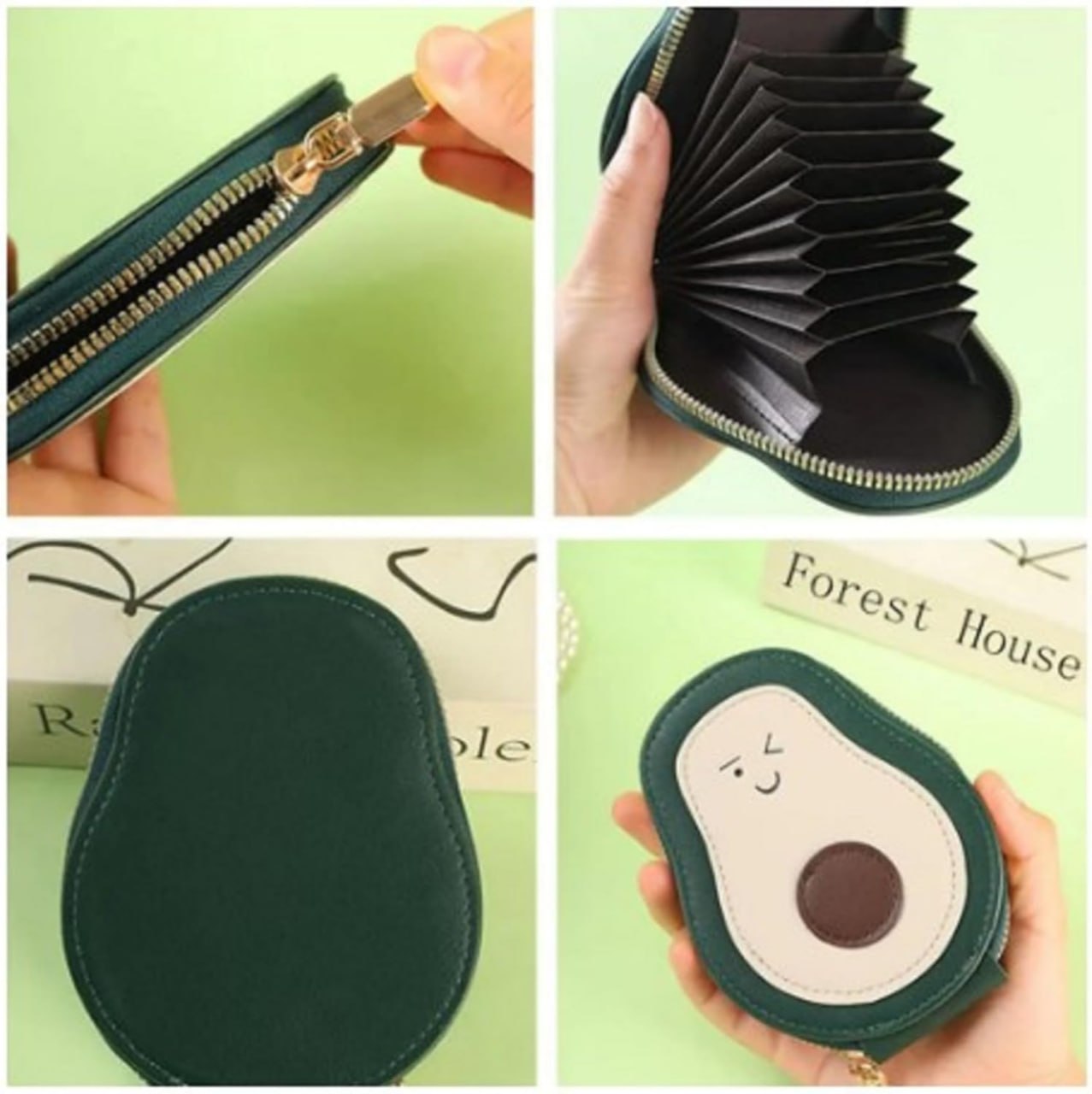 Avocado Shaped Card Holder & Coin Purse